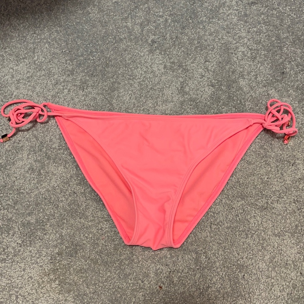 Worn once! Bright pink string bikini bottoms